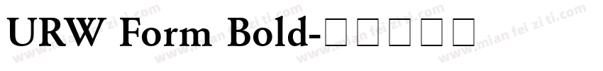 URW Form Bold字体转换